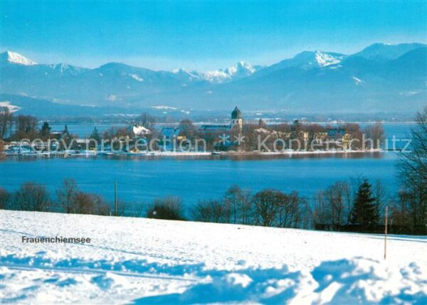 Frauenchiemsee Panorama mit Kloster Frauenwörth