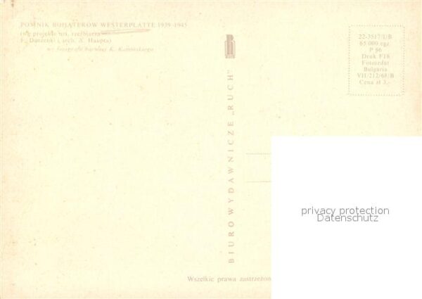 Pomnik Bohaterow Westerplatte 1939-1945 – Bild 2