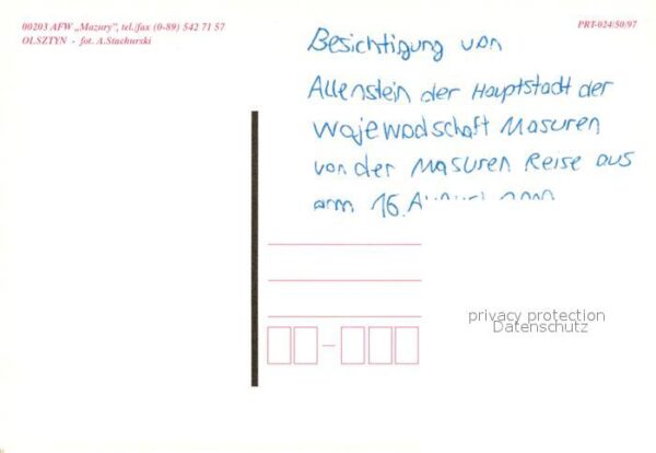 Olsztyn Allenstein Teilansichten Panorama Schloss Fliegera – Bild 2