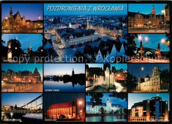 Wroclaw Ratusz Most Tumski Plac Solny Ostrow Tu