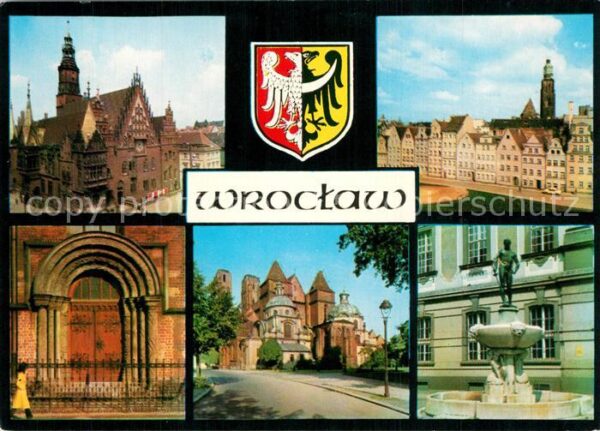 Wroclaw Rathaus Patrizierhäuser Marktplatz Brun