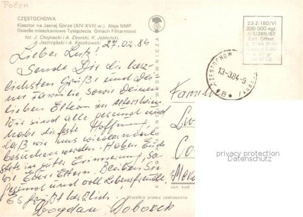 Czestochowa Schlesien Klasztor na Jasnej Gorze Aleja NMP Osie – Bild 2