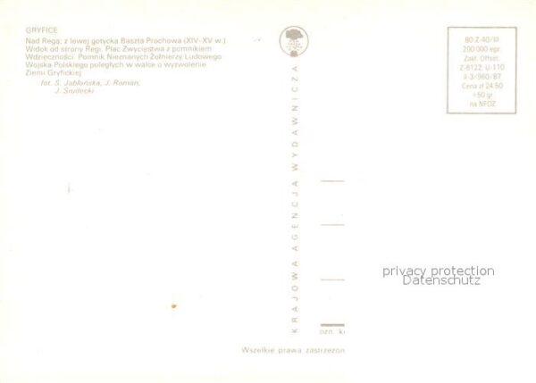 Gryfice Baszta Prochowa Plac Zwyciestwa Pomnik – Bild 2