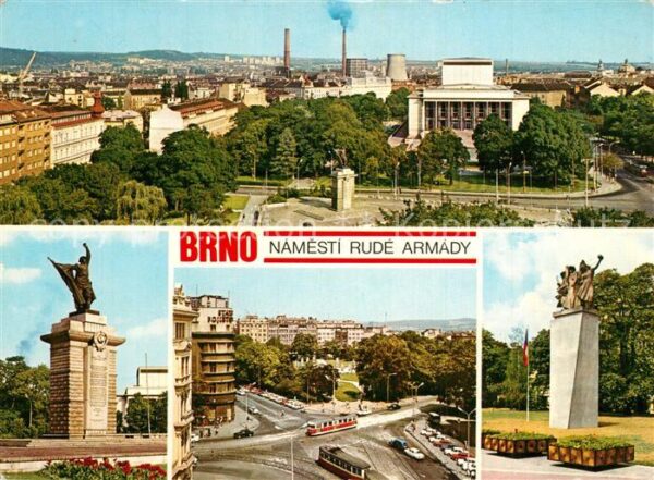 Brno Bruenn Panorama Platz der Roten Armee Details