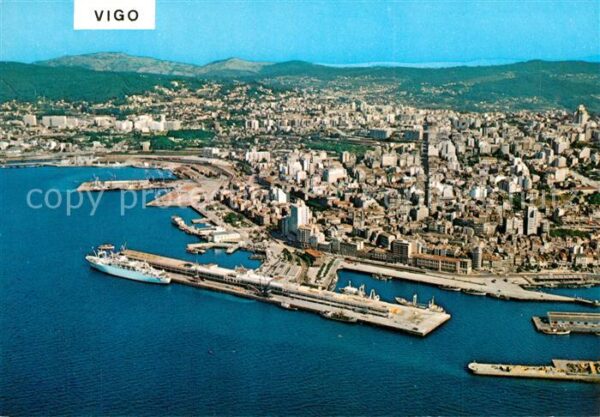 Vigo Galicia Espana Fliegeraufnahme
