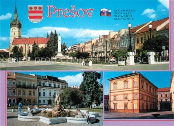 Presov Eperjes Jadro Mesta Neptunova fontana Okresna k