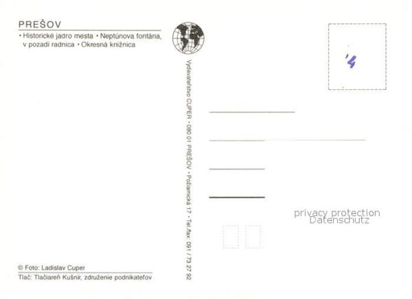 Presov Eperjes Jadro Mesta Neptunova fontana Okresna k – Bild 2