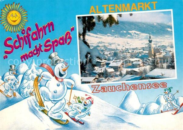 Altenmarkt Zauchensee Schneemann Skifahren