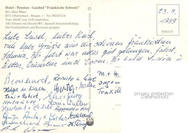 Obertrubach Hotel-Pension Fr?nkische Schweiz – Bild 2