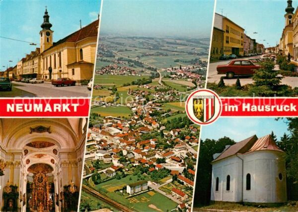 Neumarkt Hausruckkreis Kirche Fliegeraufnahme Marktplatz Kirch