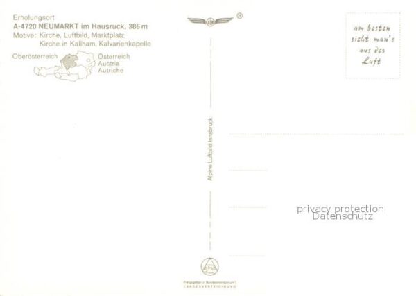 Neumarkt Hausruckkreis Kirche Fliegeraufnahme Marktplatz Kirch – Bild 2