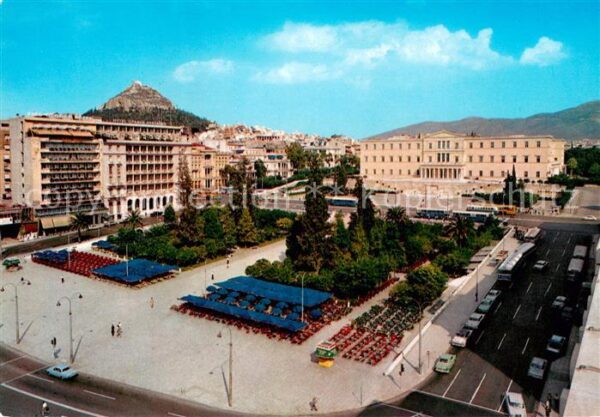 Athen Griechenland Syntagma Platz Das Parlament