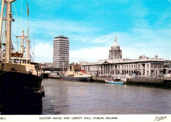 Dublin Ireland Custom House and Liberty Hall