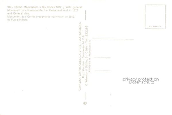 Cadiz Andalucia Monumento a las Cortes 1812 y Vista gen – Bild 2