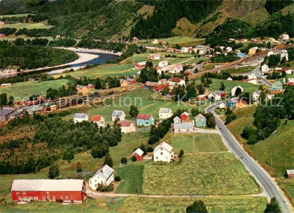Grong Utsikt over Grong med jernbanestasjonen