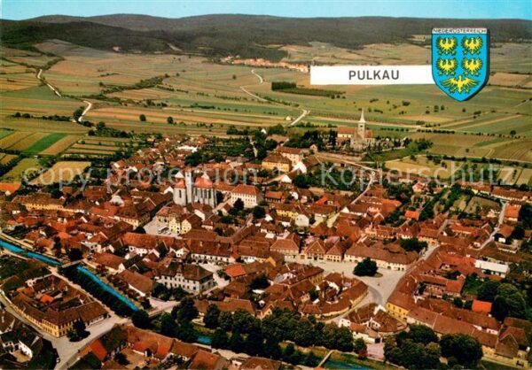 Pulkau Fliegeraufnahme mit Heiligenblutkirche