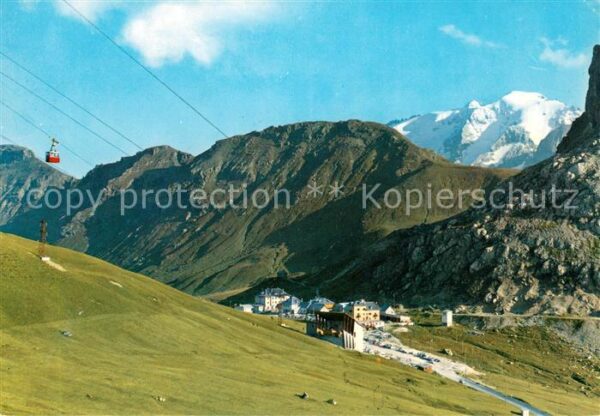 Passo Pordoi Veduta con la Marmolada e la Funivia de