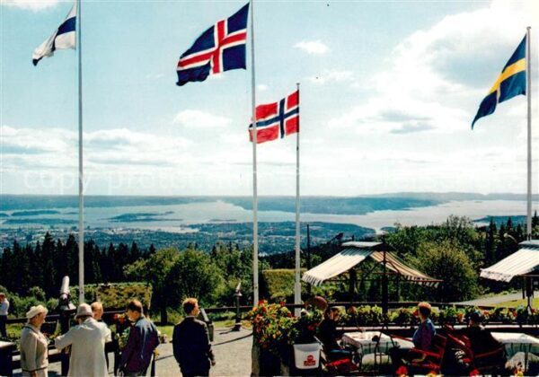 Oslo Norwegen Utsikt fra Frognerseteren