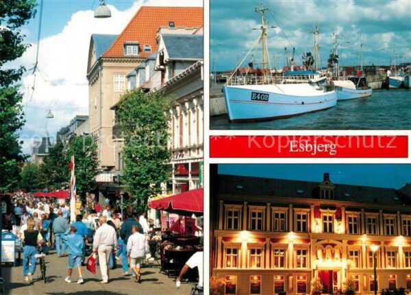Esbjerg Fussgängerzone StrassenCafes Hotel Hafe