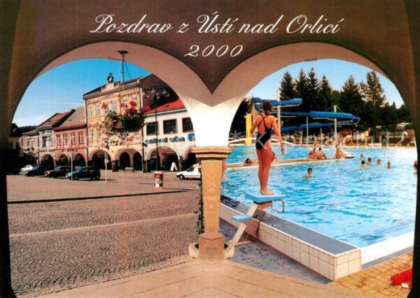 Usti nad Orlici Pardubicky kraj Namesti Plovarna Platz Freibad