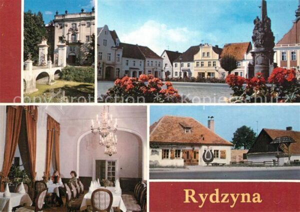 Rydzyna Burg Burggraben Marktplatz Barockbauten