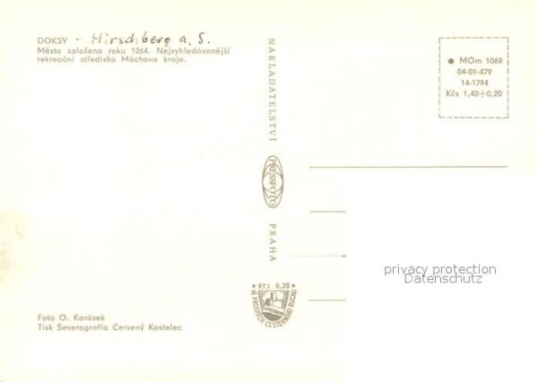 Doksy Hirschberg See  Innenstadt Denkmal Kirche Bootsanleger – Bild 2