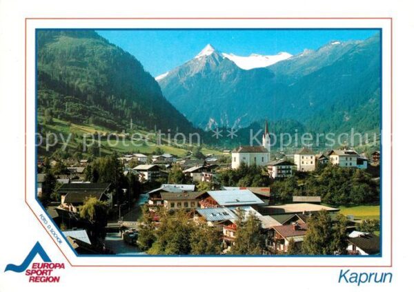 Kaprun Ortsansicht mit Kirche Blick zum Kitzst