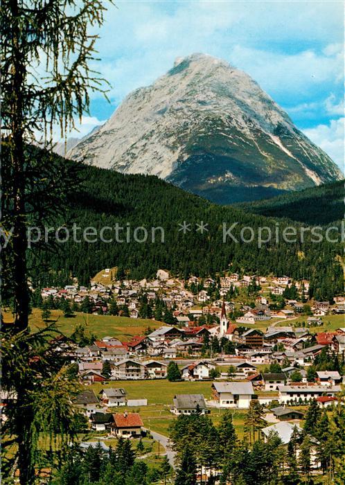 Seefeld Tirol Panorama Blick gegen Hohe Munde Mieming