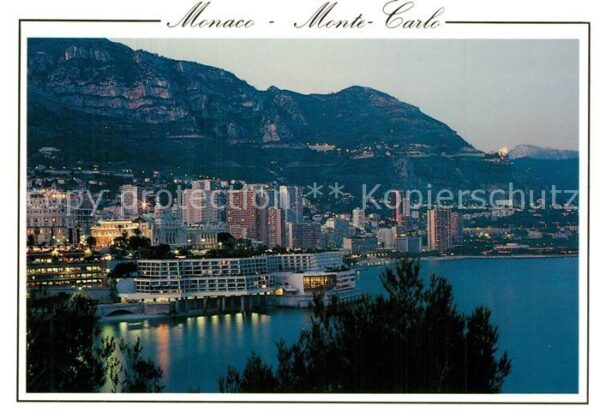 Monaco Crépuscule sur Monte Carlo