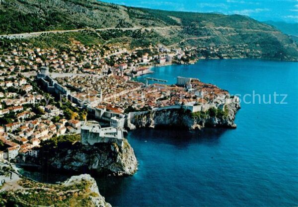 Dubrovnik Ragusa Küste Altstadt Festung Fliegeraufnahme