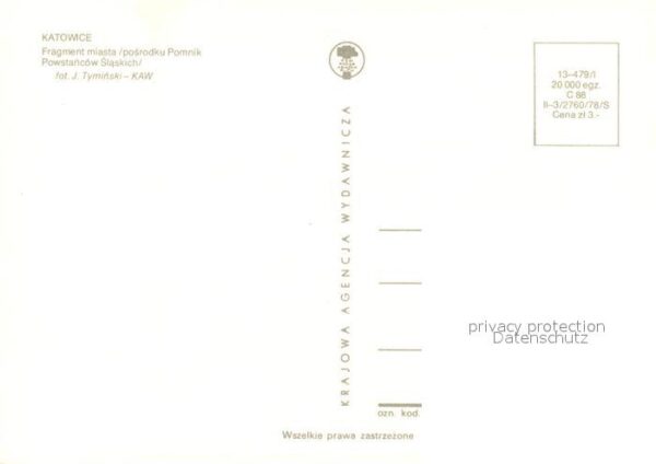 Katowice Fragment miasta Posrodku Pomnik Powstan – Bild 2