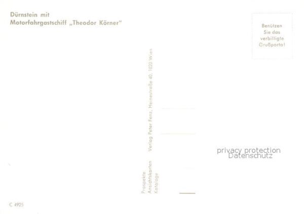 D?rnstein Wachau Motorfahrgastschiff Theodor K?rner – Bild 2