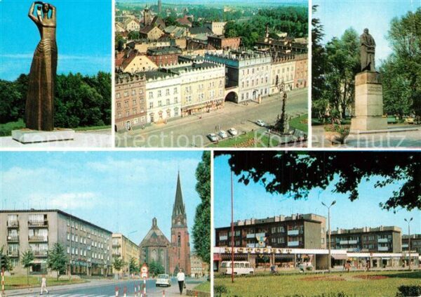 Raciborz Pomnik Matki Polki Rynek Ulica Adama Mi