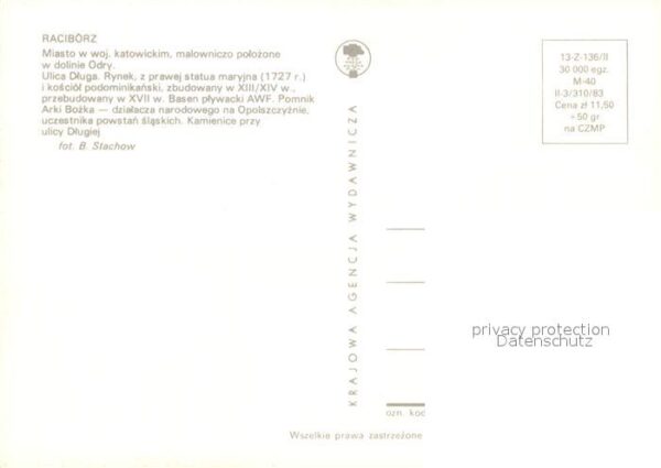 Raciborz Ulica Dluga Pomnik Arki Bozka – Bild 2