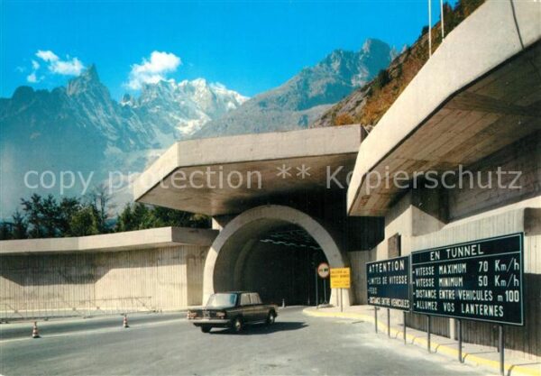 Courmayeur Tunnel von Montblanc