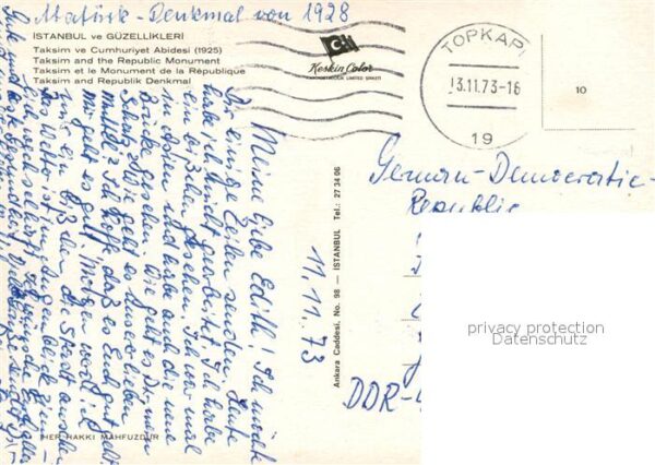 Istanbul Constantinopel Taksim Cumhuriyet Abidesi – Bild 2