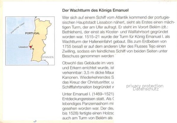 Lissabon Wachtturm K?nig Emanuel – Bild 2