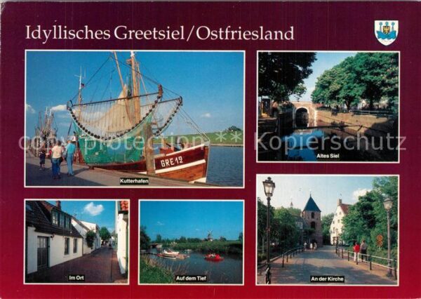 Greetsiel Kutterhafen Altes Siel Dorfmotiv Kirche