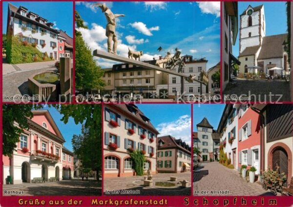 Schopfheim Altstadt Lenk Plastik St Michael Kirche