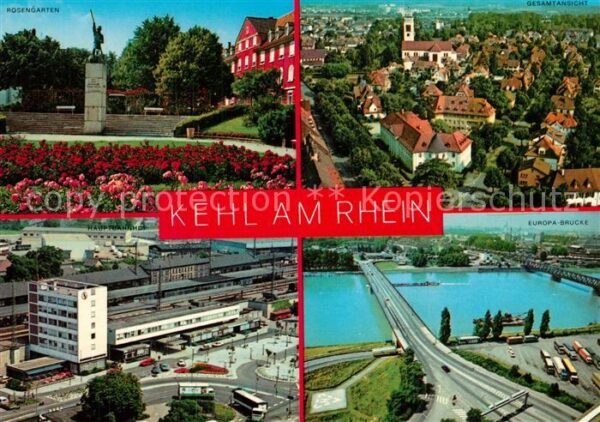 Kehl Rhein Rosengarten Denkmal Stadtpanorama Haupt