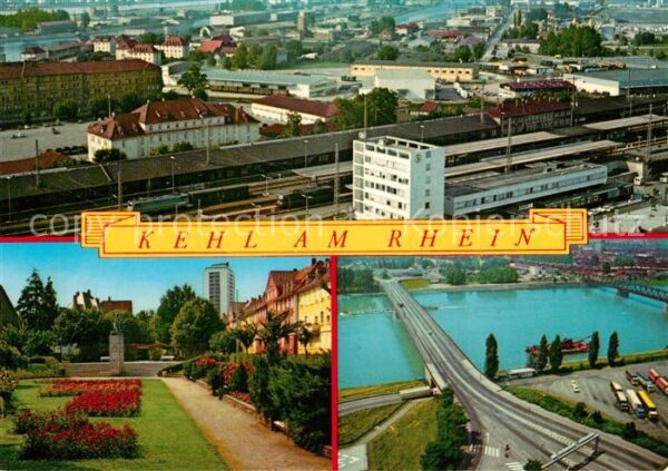 Kehl Rhein Hauptbahnhof Europabrücke Rosengarten D