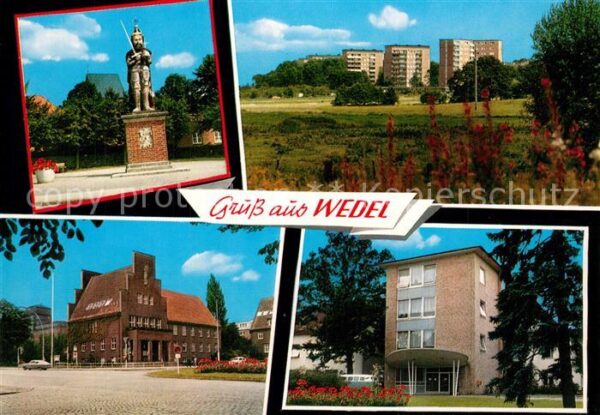 Wedel Pinneberg Roland Statue Innenstadt Wohnsiedlung H