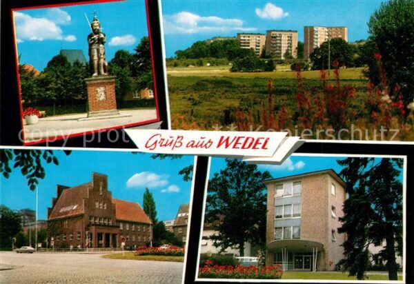 Wedel Pinneberg Roland Statue Wohnsiedlung Rathaus