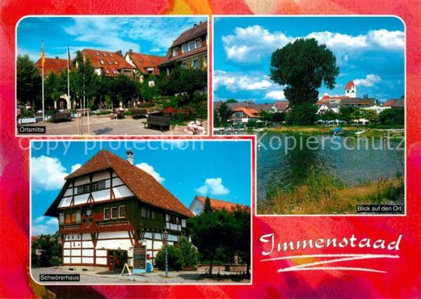 Immenstaad Bodensee Ortsmitte Uferpartie am See Schwörerhau
