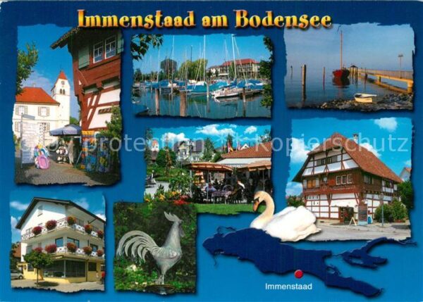 Immenstaad Bodensee Ortsmitte Kirche Gästehaus Hahn Cafe Ya