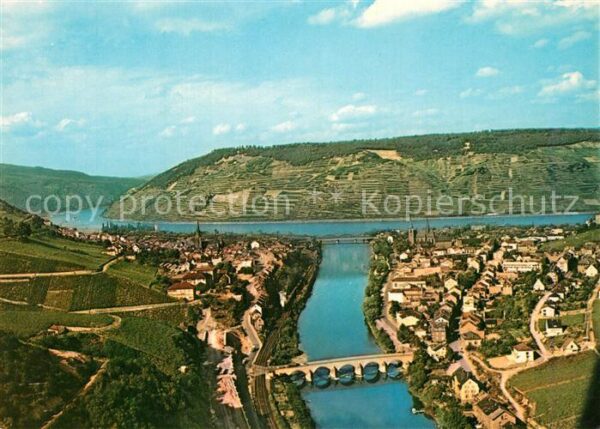 Bingen Rhein Nahemündung Fliegeraufnahme