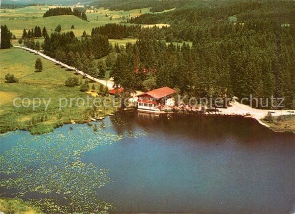 Aitrang Seegaststätte Moorbad Fliegeraufnahme