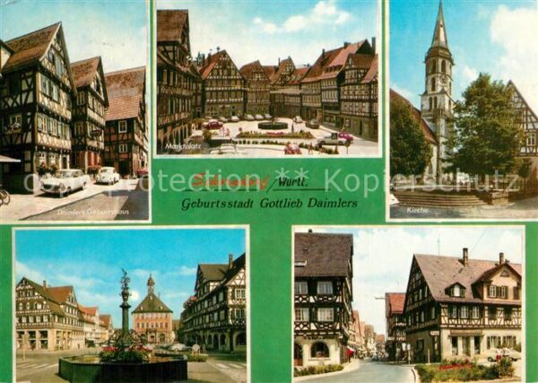 Schorndorf Wuerttemberg Daimlers Geburtshaus Marktplatz Altstad