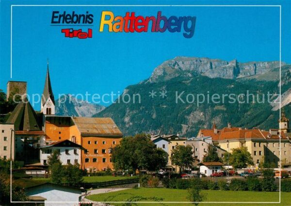 Rattenberg Inn Motiv mit Kirche Zentrum Glasveredelung