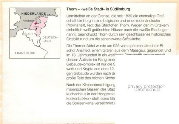 Thorn Limburg Die weisse Stadt Blick zur Kirche Chron – Bild 2